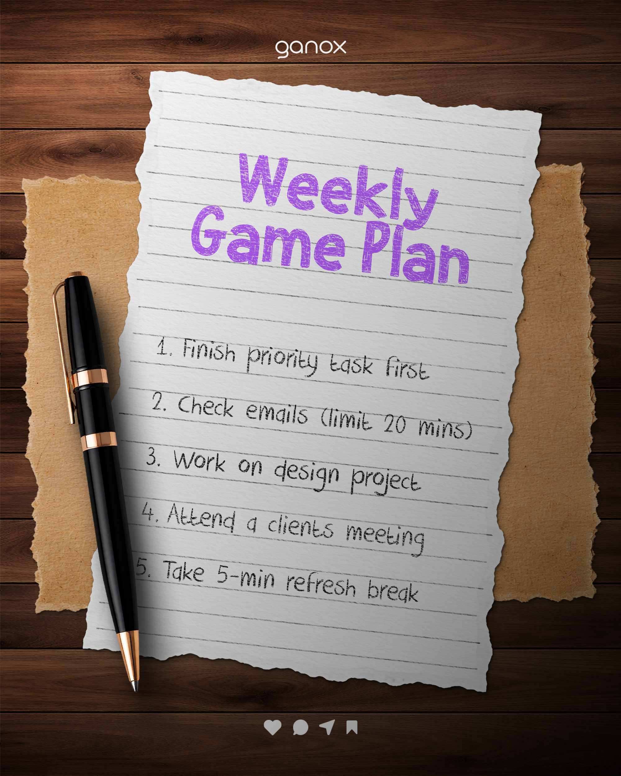 Шаблон: планирование недели с элементами геймификации